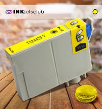 Remanufactured G&G compatible replacement for Epson 124 (T124420) Yellow Compatible  Inkjet Cartridge