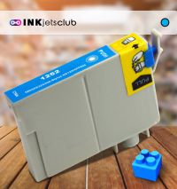 Remanufactured G&G compatible replacement for Epson 125 (T125220) Cyan Compatible  Inkjet Cartridge
