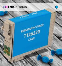 Remanufactured G&G compatible replacement for Epson 126 (T126220) High Yield Cyan Compatible  Inkjet Cartridge