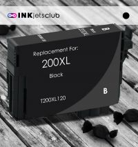 Remanufactured G&G compatible replacement for Epson 200XL High Yield Black Compatible Ink cartridge (T200XL120)