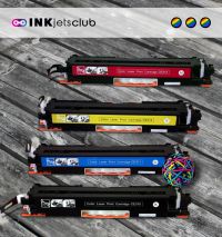 4 Pack - HP 126A  Laser Toner Cartridge Value Pack. Includes 1 Black, 1 Cyan, 1 Magenta and 1 Yellow Compatible   Toner  Cartridges