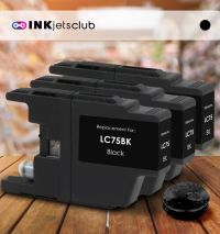 Brother LC75BK High Yield Black Compatible Ink cartridge (LC75 Series)