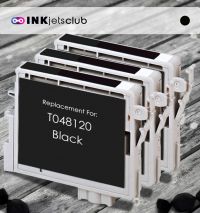 Remanufactured G&G compatible replacement for 3 Pack Epson 48 Black (T048120) Compatible  Ink Cartridge