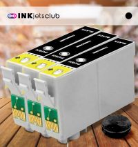 Remanufactured G&G compatible replacement for 3 Pack Epson 68 Black (T068120) High Yield Compatible  Inkjet Cartridge