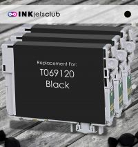 Remanufactured G&G compatible replacement for 3 Pack Epson 69 Black (T069120) Compatible  Ink Cartridge