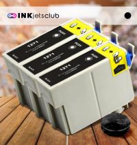 Remanufactured G&G compatible replacement for 3 Pack Epson 127 (T127120) Extra High Yield Black Compatible  Inkjet Cartridge