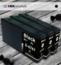 Remanufactured G&G compatible replacement for 3 Pack Epson 676XL (T676XL120) High Yield Black Compatible  Ink Cartridge