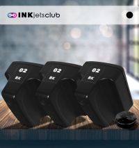 3 Pack HP 02 (C8721WN) High Yield Black Compatible Ink cartridge