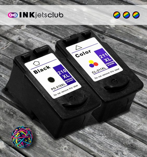 4 PACK PG210 CL211 Ink Cartridge for Canon PIXMA MP240 MP250 MP270 MP280 