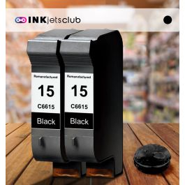 4-Pack Discount Inkjets C6615DN Black Ink Cartridges – For HP DeskJet & OfficeJet Printers