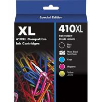 5 Pack - Epson 410XL High Yield Ink Cartridge Pack. Includes 1 Photo Black, 1 Black, 1 Cyan, 1 Magenta and 1 Yellow Compatible  Ink Cartridges