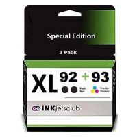 3 Pack - HP 92 & 93 Ink Cartridge Value Pack. Includes 2 Black and 1 Color Compatible  Ink Cartridges