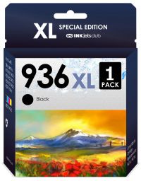 INKjetsclub Compatible Replacement Ink Cartridge for 936XL Ink. Works with 9110b 9122e 9125e 9135e 9128e 9130b 9730e Printers. Black