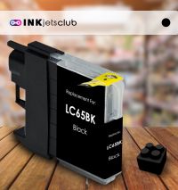 Brother LC65BK High Yield Black Compatible Ink cartridge. (LC65 Series)