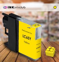 Brother LC65Y High Yield Yellow Compatible Ink cartridge. (LC65 Series)