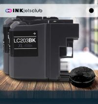 2 Pack Brother LC203BK Compatible High Yield Black Ink