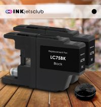 Brother LC75BK High Yield Black Compatible Ink cartridge (LC75 Series)