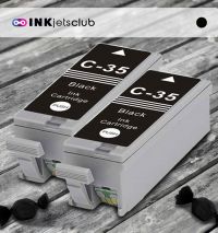 2 Pack Canon PGI35 Black Compatible Inkjet Cartridge (With Chip)