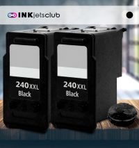 2 Pack Canon PG-240XXL (5204B001) Extra High Yield Black Compatible  Inkjet Cartridge