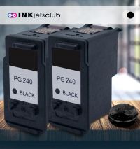 2 Pack Canon PG-240 (5207B001) Black Compatible  Inkjet Cartridge