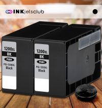 2 Pack Canon PGI-1200XL (9183B001) High Yield Black Compatible Ink