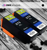 2 Pack Epson 273XL (T273XL020) High Yield Black Compatible  Ink Cartridge