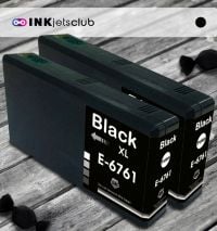 2 Pack Epson 676XL (T676XL120) High Yield Black Compatible  Ink Cartridge