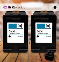 2 Pack HP 62XL (C2P05AN)  High-Yield Black Compatible  Ink Cartridge