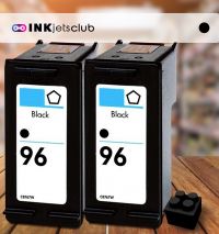 2 Pack HP 96 (C8767WN) High-Yield Black Compatible Ink cartridge