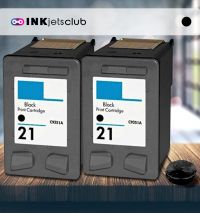 2 Pack HP 21 (C9351AN) Black Compatible Ink cartridge