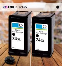 2 Pack HP 74XL (CB336WN) Black Compatible High-Yield Ink cartridge