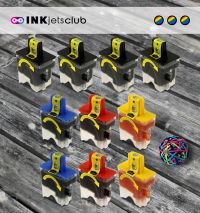 10 Pack - Brother LC41 High Yield Ink Cartridge Value Pack. Includes 4 Black, 2 Cyan, 2 Magenta and 2 Yellow Ink Compatible Cartridge