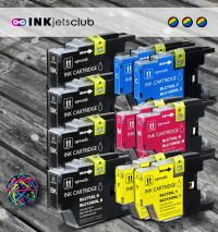 10 Pack - Brother LC79 High Yield Ink Cartridge Value Pack. Includes 4 Black, 2 Cyan, 2 Magenta and 2 Yellow Ink Compatible Cartridge