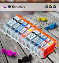 10 Pack - Canon PGi-5 Black and Cli-8 Color Ink Cartridge Value Pack. Includes 2 PGI-5 Black, 2 CLI-8 Black 2 CLI-8 Cyan, 2 CLI-8 Magenta and 2 CLI-8 Yellow Ink Compatible Cartridge