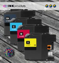 4 Pack - Brother LC10E Extra High Yield Compatible Ink Cartridge Value Pack. Includes 1 Black, 1 Cyan, 1 Magenta and 1 Yellow Compatible  Ink Cartridges