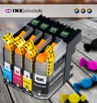4 Pack - Brother LC203  High Yield Ink Cartridge Value Pack. Includes 1 Black, 1 Cyan, 1 Magenta and 1 Yellow Compatible Ink Cartridges