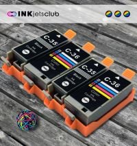 4 Pack - Canon PGI-35 and CLI-36 Ink Cartridge Value Pack. Includes 2 PGI-35 and 2 CLI-36 Ink Cartridges