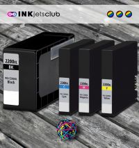 4 Pack - Canon PGI-2200XL Compatible High Yield Ink Cartridge Value Pack.  Includes, 1 Black, 1 Cyan, 1 Magenta and 1 Yellow Ink Cartridges