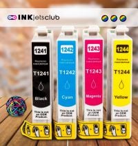 4 Pack - Epson 124 Ink Cartridge Value Pack.  Includes 1 Black, 1 Cyan, 1 Magenta and 1 Yellow Compatible  Ink Cartridges