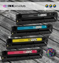 4 Pack - HP 128A  Laser Toner Cartridge Value Pack. Includes 1 Black, 1 Cyan, 1 Magenta and 1 Yellow Compatible   Toner Cartridges