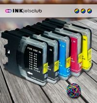 5 Pack - Brother LC61 Ink Cartridge Value Pack. Includes 2 Black, 1 Cyan, 1 Magenta and 1 Yellow Compatible  Ink Cartridges