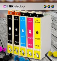 5 Pack - Epson 125 Ink Cartridge Value Pack. Includes 2 Black, 1 Cyan, 1 Magenta and 1 Yellow Compatible  Ink Cartridges