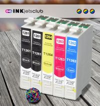 5 Pack - Epson 126 High Yield Ink Cartridge Value Pack.  Includes 2 Black, 1 Cyan, 1 Magenta and 1 Yellow Compatible  Ink Cartridges