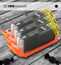 3 Pack Canon CLI-271XL (0336C001) Black High Yield Compatible Ink cartridge