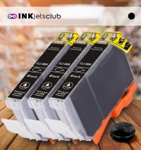 3 Pack Canon CLI8Bk Black Compatible Inkjet Cartridge (With Chip)