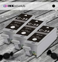 3 Pack Canon PGI35 Black Compatible Inkjet Cartridge (With Chip)