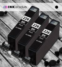 3 Pack Canon CLI-226 Black Compatible Inkjet Cartridge (With Chip)