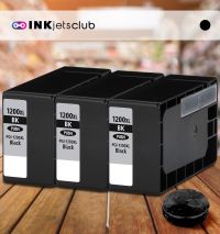 3 Pack Canon PGI-1200XL (9183B001) High Yield Black Compatible Ink