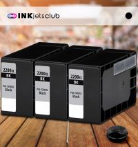 3 Pack Canon PGI-2200XL (9255B001) High Yield Black Compatible Ink Cartridge 