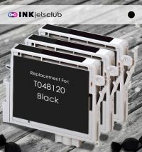3 Pack Epson 48 Black (T048120) Compatible  Ink Cartridge